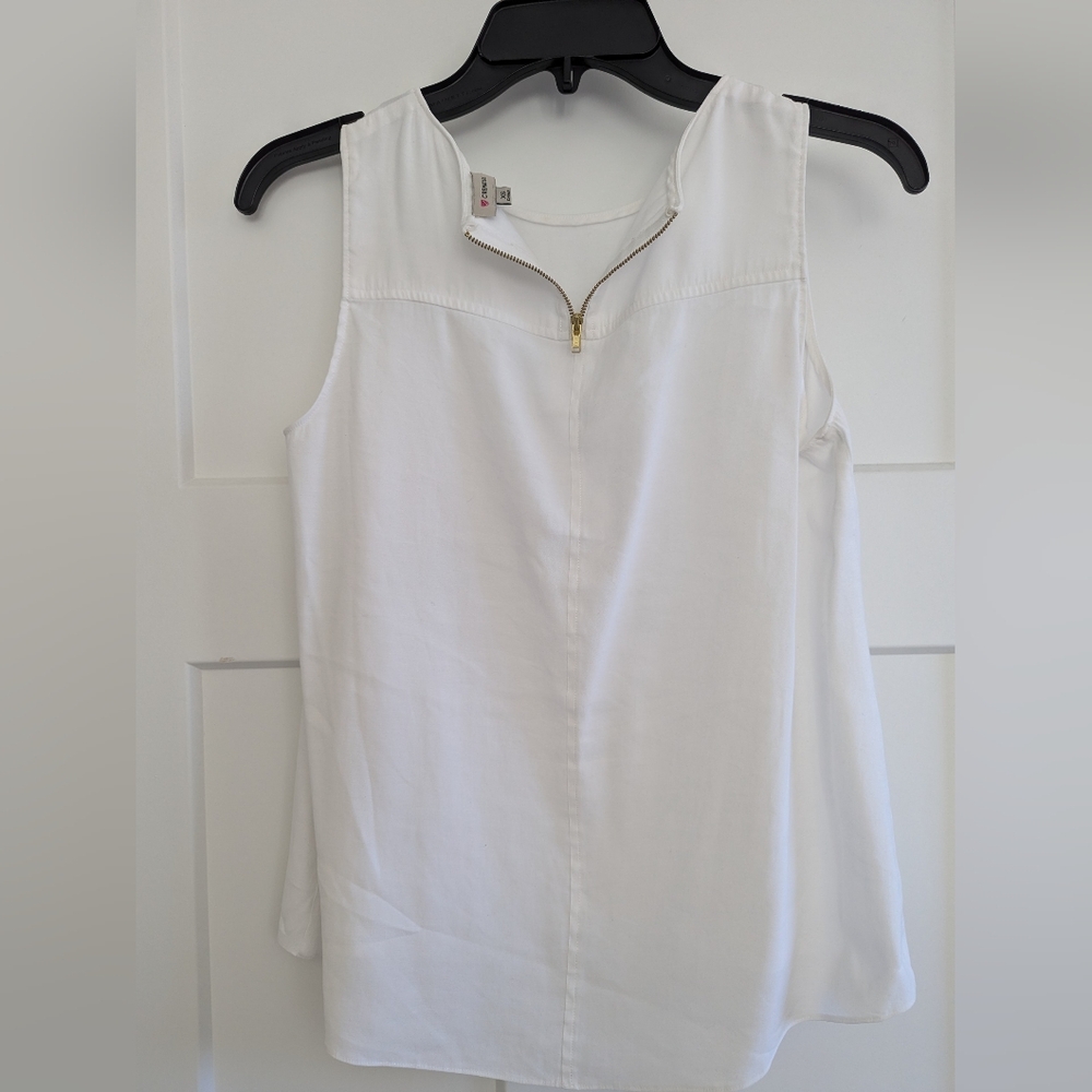 Ladies White Cremieux Sleeveless Top Size XS - Picture 2 of 4